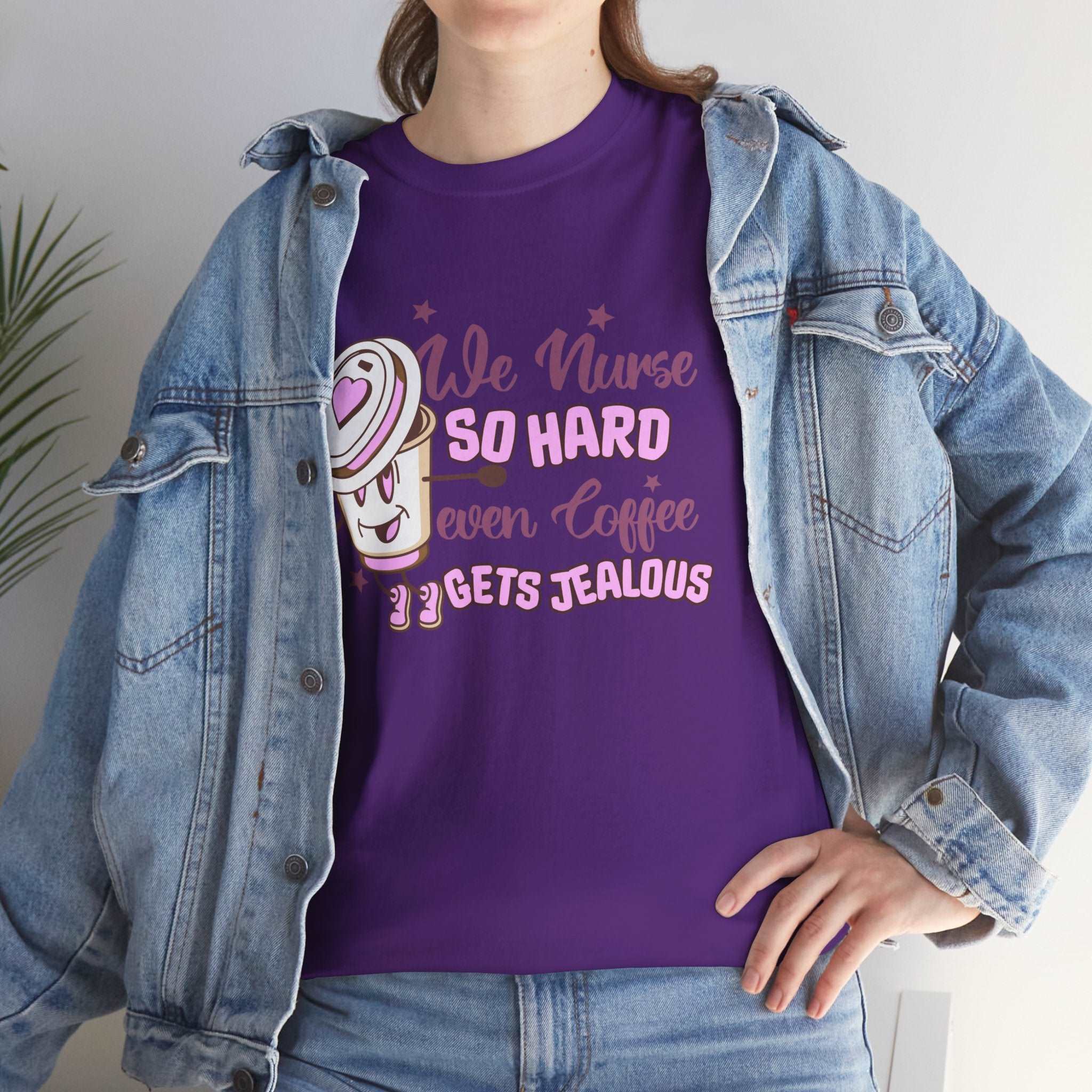 "We Nurse So Hard, Even Coffee Gets Jealous" Unisex Tee - Caffeine-Fueled Superhero! AUS