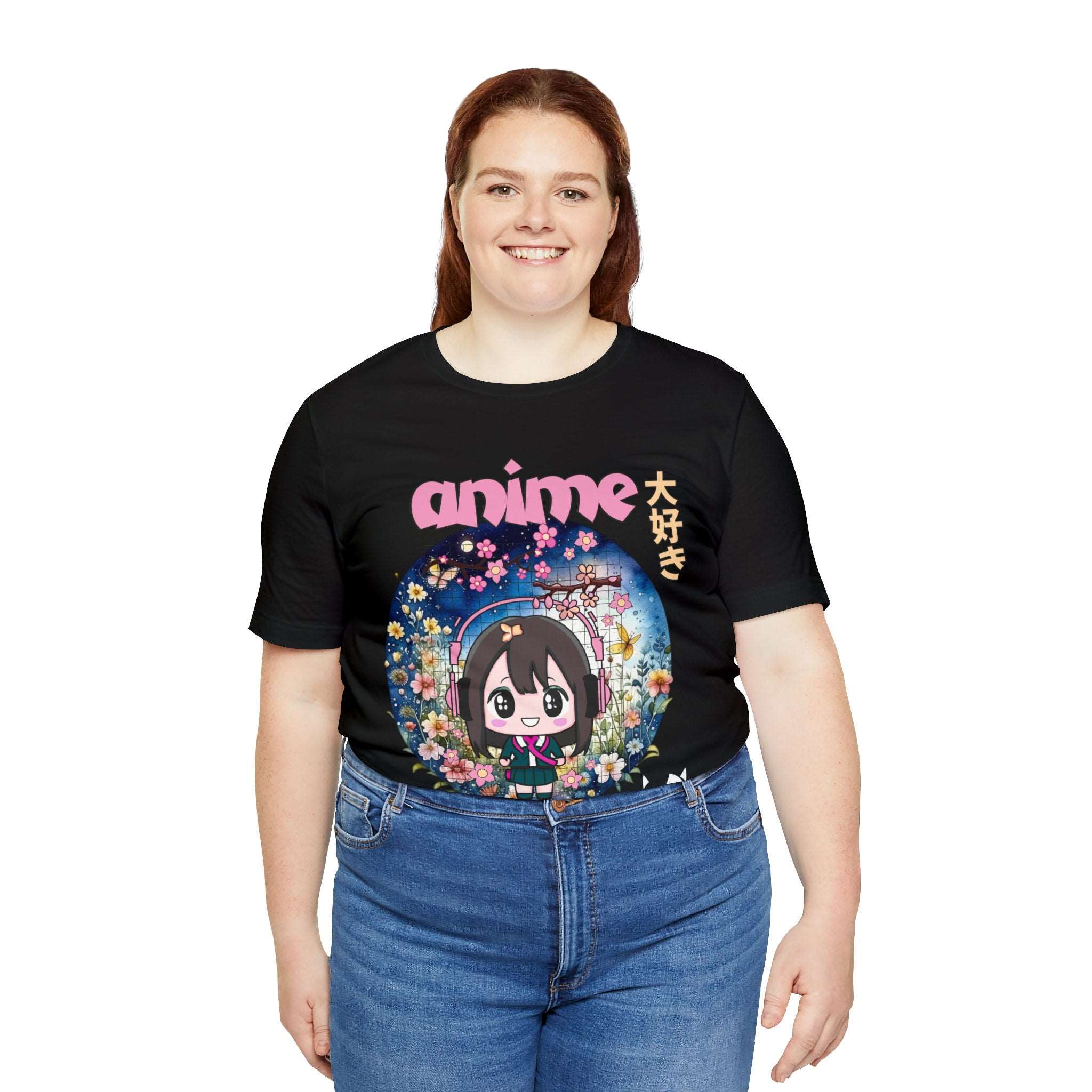 "Catime" - Anime And Cats Cool Unisex Jersey Short Sleeve Tee With Express Shipping available