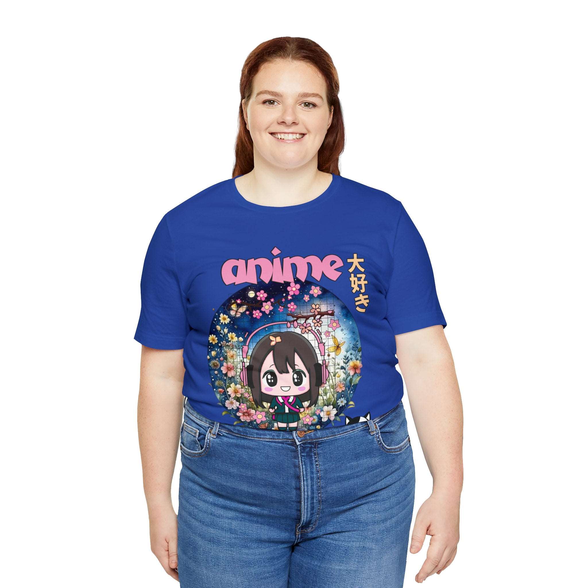 "Catime" - Anime And Cats Cool Unisex Jersey Short Sleeve Tee With Express Shipping available