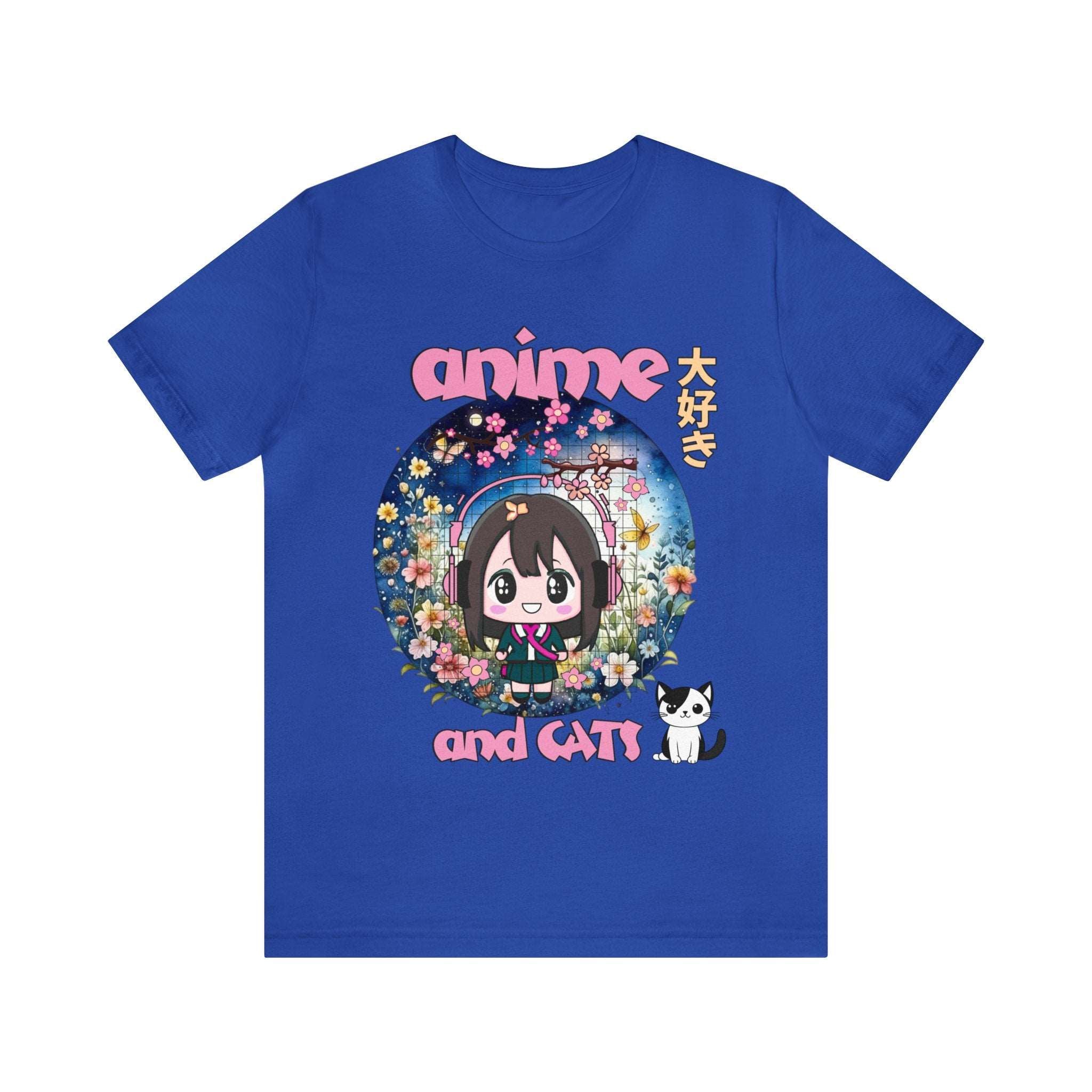 "Catime" - Anime And Cats Cool Unisex Jersey Short Sleeve Tee With Express Shipping available