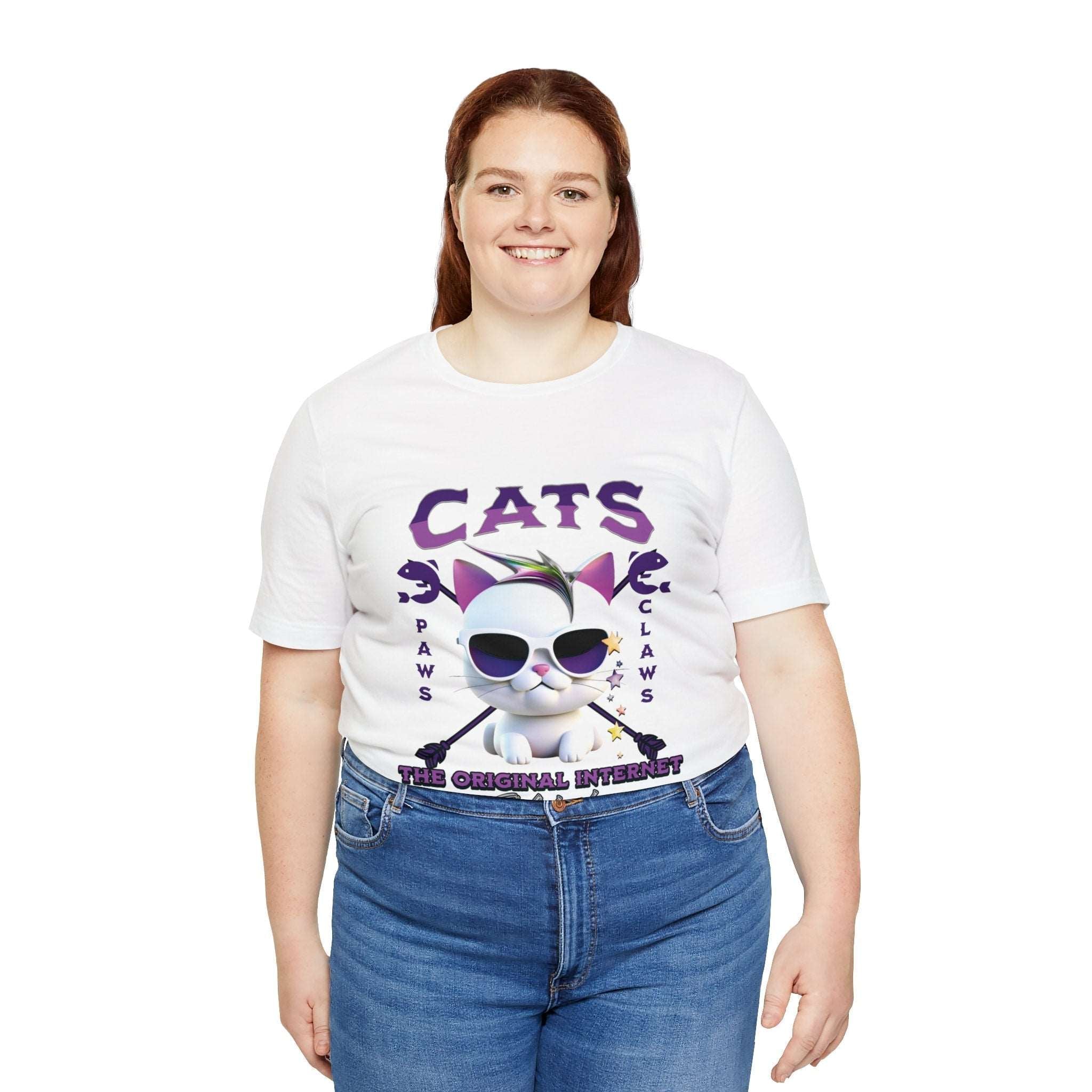 "Cats: The Original Internet Celebrity" Unisex 3 D Cat Tee - Pawsitively Iconic! - MTL Dynamic StylesT-Shirt